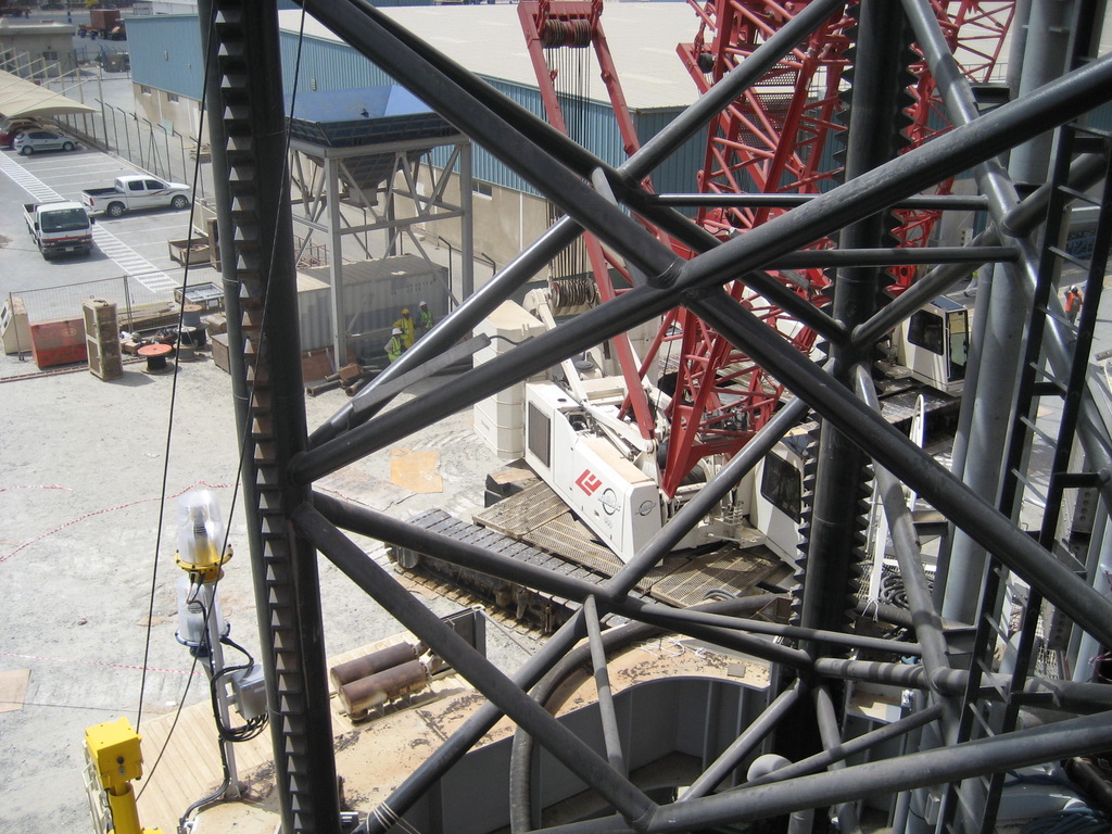 An offshore engineering operation at sea