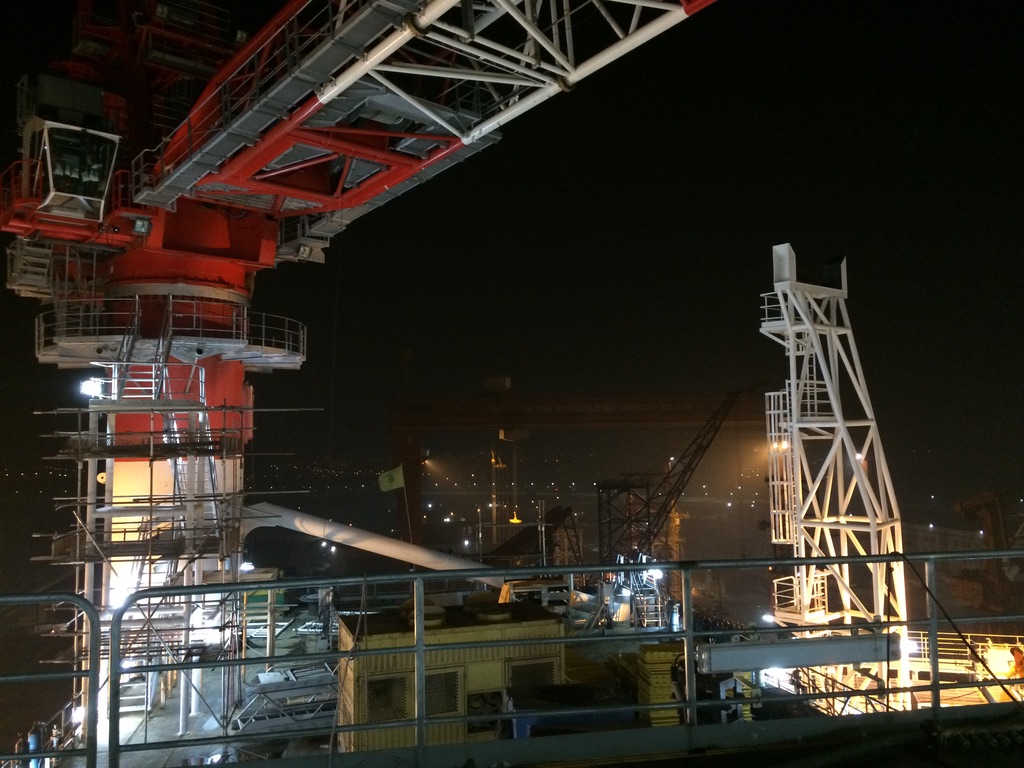An offshore vessel operation